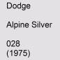 Preview: Dodge, Alpine Silver, 028 (1975).